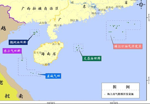 我国南海油气资源的分布图2016 我国南海油气资源的分布图2016